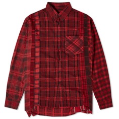 Рубашка Needles 7 Cuts Wide Over Dyed Flannel, цвет Red