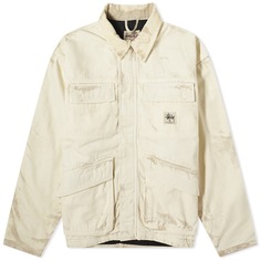 Куртка Stussy Distressed Canvas Shop, хаки