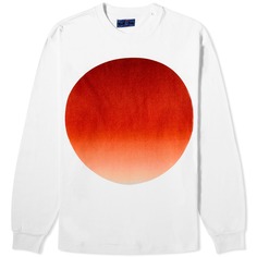 Футболка Blue Blue Japan Graduation Big Circle Slub Long Sleeve, цвет White &amp; Red