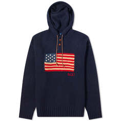 Худи Polo Ralph Lauren Flag Knitted, темно-синий