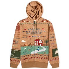 Худи Polo Ralph Lauren X Element Sherpa Zip, цвет Brown Multi