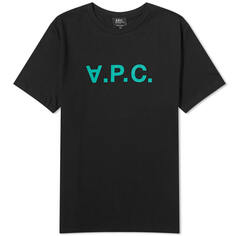 Футболка A.P.C. Vpc Logo, цвет Black &amp; Green