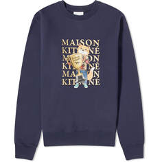 Свитшот Maison Kitsune Fox Champion Regular, темно-синий