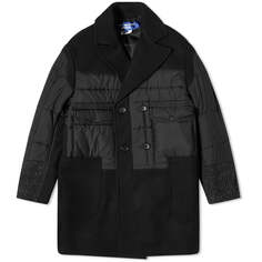 Пальто Junya Watanabe Man Nylon Teffata, Wool &amp; Tweed, черный