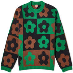 Джемпер Kenzo Boke Checkerboard, цвет Grass Green