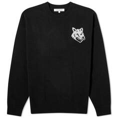 Джемпер Maison Kitsune Fox Head Intarsia, черный