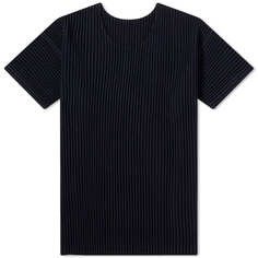 Футболка Homme Plissé Issey Miyake Pleated, темно-синий