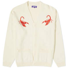 Кардиган Fucking Awesome Embroidered Scorpion, цвет Cream