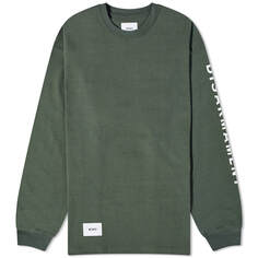 Футболка Wtaps Long Sleeve 11 Disarmament, цвет Olive Drab (W)Taps