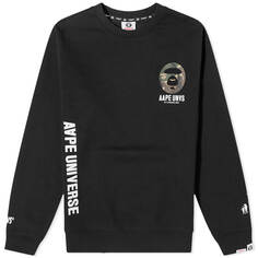 Свитшот Aape Back X-Bone, черный