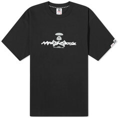 Футболка Aape Graffiti Ble Camo, черный