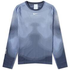 Топ Nike X Nocta Knit Long Sleeve, цвет Cobalt Bliss &amp; Dark Obsidian