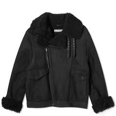 Куртка Acne Studios Liana Distressed Shearling, черный