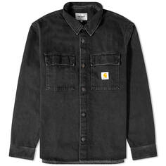 Куртка Carhartt Wip Manny Denim Shirt, цвет Black Stone Washed