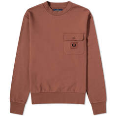 Свитшот Fred Perry Badge, цвет Whisky Brown