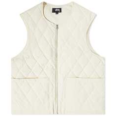 Жилет Stussy Diamond Quilted, цвет Cream