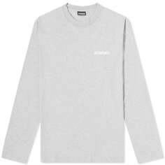 Футболка Jacquemus Long Sleeve Classic Logo, серый