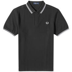 Поло Fred Perry Twin Tipped, цвет Black &amp; White