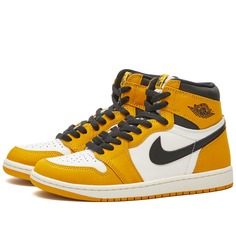 Кроссовки Air Jordan 1 Retro Hi Og Rmstd, цвет Yellow Ochre, Black &amp; Sail