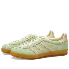 Кроссовки Adidas Gazelle Indoor, цвет Semi Green Spark, Almost Yellow &amp; Cream White