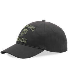 Бейсболка Alexander Mcqueen Varsity Skull Logo, цвет Black &amp; Khaki