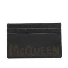 Картхолдер Alexander Mcqueen Graffiti Logo, цвет Black &amp; Khaki