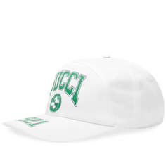 Бейсболка Gucci College Baseball, цвет Ivory &amp; Green