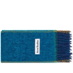 Шарф Acne Studios Vally Solid, цвет Turquoise Blue