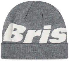 Шапка F.C. Real Bristol Big Logo Knit, светло-серый