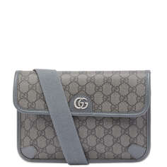 Поясная сумка Gucci Gg Supreme Jacquard, цвет Grey &amp; Black