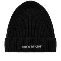 Шапка And Wander Shetland Wool, черный