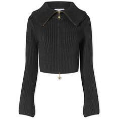 Кардиган House Of Sunny Peggy Double Collar Cropped, цвет Onyx