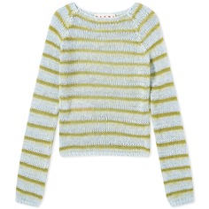 Свитер Marni Long Sleeve Boat Neck Striped, цвет Iris Blue