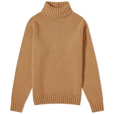 Свитер Helmut Lang Funnel Neck Knit, цвет Camel