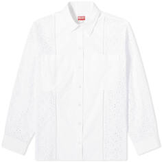 Рубашка Kenzo Broderie Anglaise, цвет Off-White