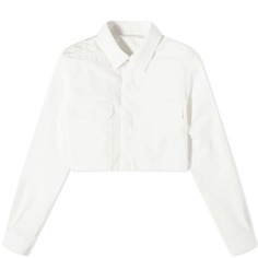 Рубашка Rick Owens Cropped Outershirt, цвет Milk