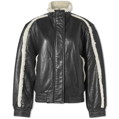 Куртка Samsøe Samsøe Meadow Leather Bomber, черный