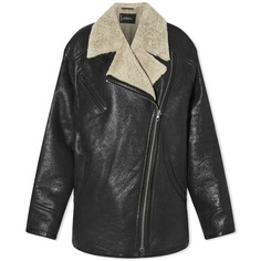 Куртка Isabel Marant Adelina Shearling, цвет Faded Black