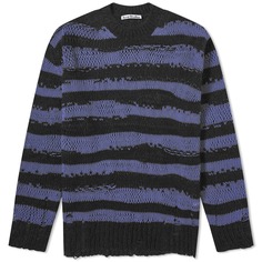 Джемпер Acne Studios Karita Mohair Stripe, цвет Charcoal Grey &amp; Cold Purple