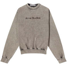 Свитшот Acne Studios Logo, цвет Faded Grey