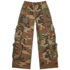 Брюки карго Amiri Camo Baggy, цвет Green Camo