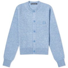 Кардиган Acne Studios Keva Face, цвет Steel Blue Melange