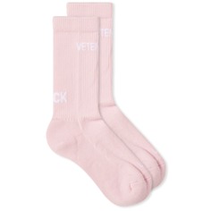 Носки Vetements Logo Sports, цвет Baby Pink