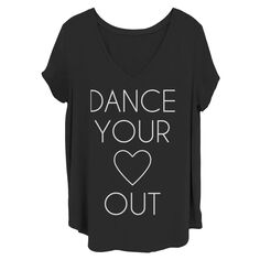 Юниорская футболка Dance Your Heart Out с простой надписью Unbranded