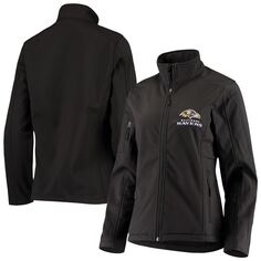 Черная женская куртка из софтшелла Baltimore Ravens с молнией во всю длину Unbranded