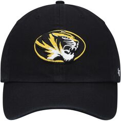 Мужская регулируемая кепка с логотипом &apos;47 Black Missouri Tigers Clean Up