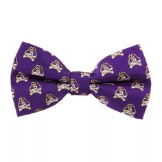 Мужской фиолетовый галстук-бабочка с повторением East Carolina Pirates