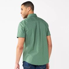 Мужская рубашка на пуговицах с короткими рукавами Sonoma Goods For Life идеальной длины