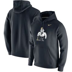 Мужской черный пуловер с капюшоном Purdue Boilermakers Vintage School с логотипом Nike