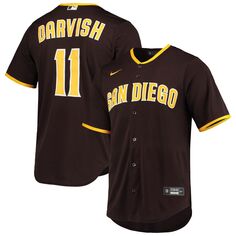 Мужская альтернативная реплика игрока Yu Darvish Brown San Diego Padres Джерси Nike